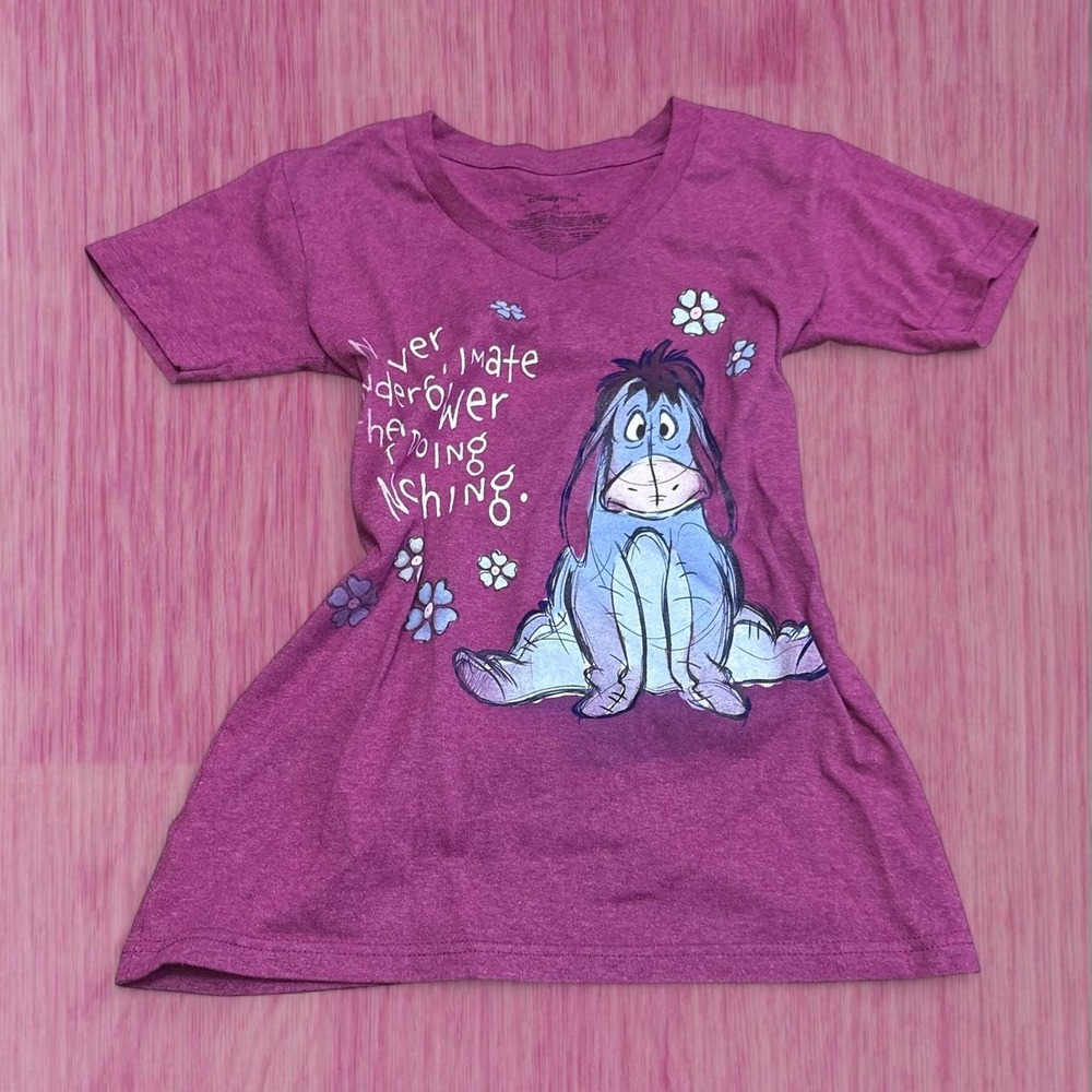 scene disney eyore cute purple fitted graphic tee